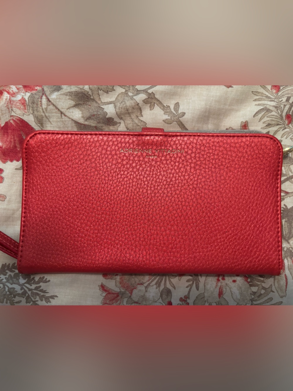 Adrienne Vittadini Bright Coral Wristlet Wallet
